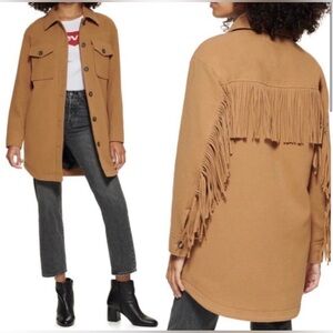 Levi’s fringe western jacket - medium, camel, new with tags